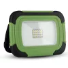 LED spotlight, 10 Watt, portable, battery-powered, USB, natural white, SAMSUNG chip, IP44, black-green