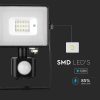 VT-10-S 10W Smd Pir Sensor Floodlight Samsung Chip 3000K Black Body