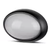 VT-8010 12W Full Oval Ip54 Dome Lights 3000K Black Body