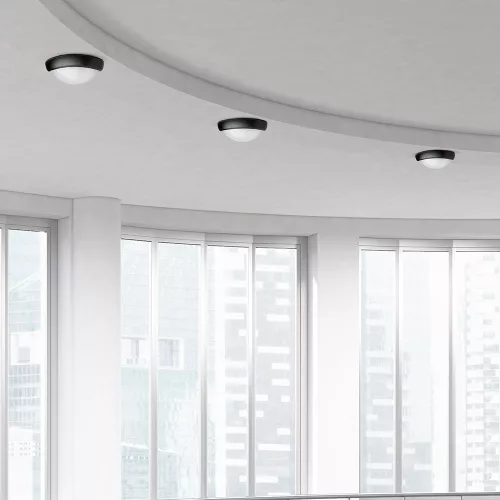 VT-8010 12W Full Oval Ip54 Dome Lights 3000K Black Body
