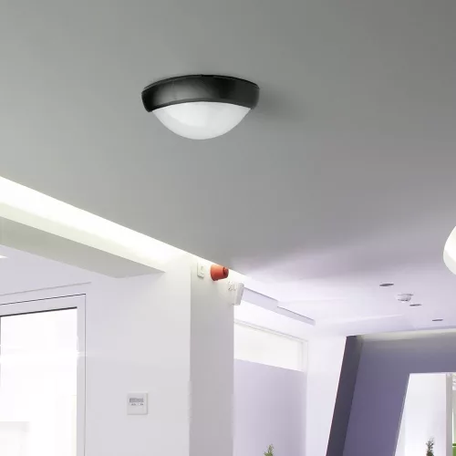 VT-8010 12W Full Oval Ip54 Dome Lights 3000K Black Body