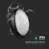 VT-8010 12W Full Oval Ip54 Dome Lights 3000K Black Body