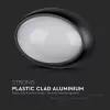 VT-8010 12W Full Oval Ip54 Dome Lights 3000K Black Body