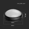 VT-8014 8W Full Oval Ip54 Dome Lights 3000K Black Body