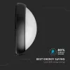 VT-8014 8W Full Oval Ip54 Dome Lights 3000K Black Body