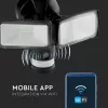 VT-4818 18W Led Floodlight With Wifi Sensor Camera 6000K Black Body
