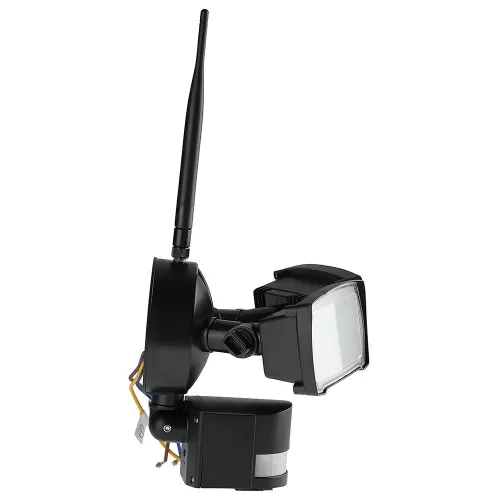 VT-4818 18W Led Floodlight With Wifi Sensor Camera 6000K Black Body