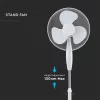 VT-4016-3 40W Stand Fan With 600Mm Cross Base-4 Buttons-3 Blades(16Inch)