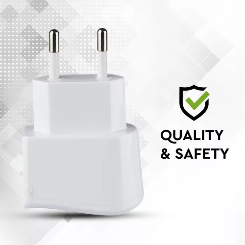VT-1024 Usb Travel Adaptor With Double Blister Package-White
