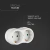VT-1042 2 Outlet Adapter 16A With Earthing Contact 16A-White