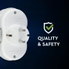 VT-1042 2 Outlet Adapter 16A With Earthing Contact 16A-White