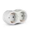 VT-1042 2 Outlet Adapter 16A With Earthing Contact 16A-White