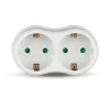 VT-1042 2 Outlet Adapter 16A With Earthing Contact 16A-White