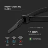 Cable Tie 3.5*300Mm Black (Flamability Material Rating - Ul94-V2) 100Pcs/Pack