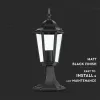 VT-753 E27 Standlamp- Matt Black