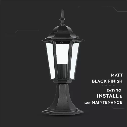 VT-753 E27 Standlamp- Matt Black