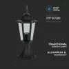 VT-753 E27 Standlamp- Matt Black