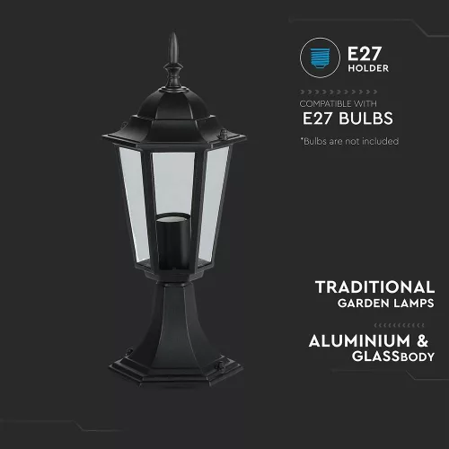 VT-753 E27 Standlamp- Matt Black