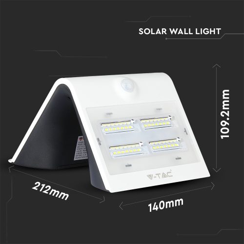 Lamp, 3W, 400 lumen, solar, motion sensor, wall, IP65