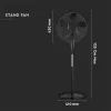 VT-5016-5 55W Stand Fan With 410Mm Round Base-4 Buttons-5 Blades(16Inch)