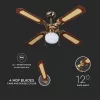 VT-6042-4 50W Ceiling Fan With Light Kit -Pull Chain Control-4 Blades-Ac Motor