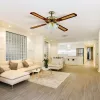 VT-6056-4 55W Ceiling Fan With 4 Light -Pull Chain Control-4 Blades-Ac Motor