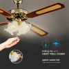 VT-6056-4 55W Ceiling Fan With 4 Light -Pull Chain Control-4 Blades-Ac Motor