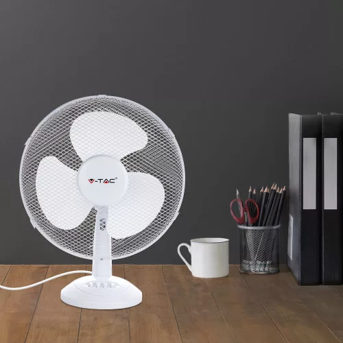VT-4012-3 40W Desk Fan With Knock-Down Base-4 Buttons-3 Blades(12Inch)