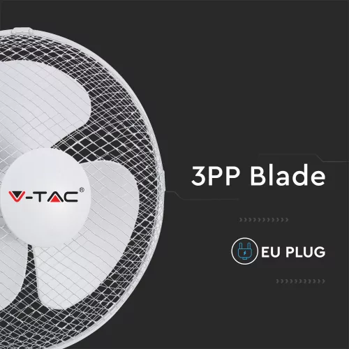 VT-4017-3 40W Desk Fan With Knock-Down Base-4 Buttons-3 Blades(16Inch)