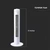 VT-4538 45W Tower Fan With Oscillation & Timer Function(31Inch)