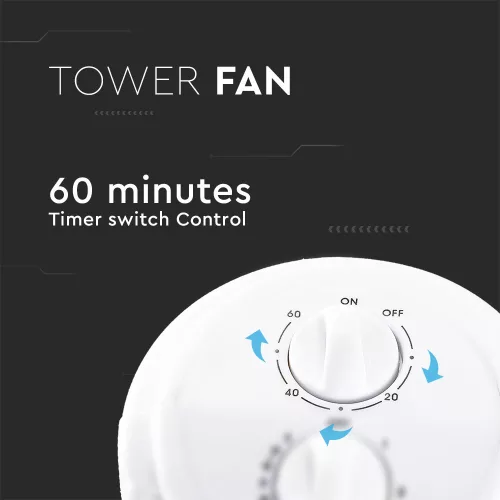 VT-4538 45W Tower Fan With Oscillation & Timer Function(31Inch)