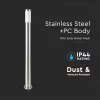 VT-838 Bollard Lamp-Stainless Steel Body(110Cm)E27 Satin Nickel-Ip44