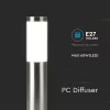 VT-838 Bollard Lamp-Stainless Steel Body(110Cm)E27 Satin Nickel-Ip44