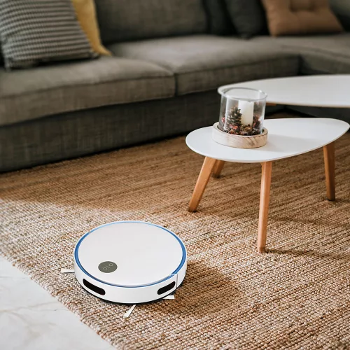 VT-5522 Robotic Vacuum Cleaner With Remote Control-White & Blue