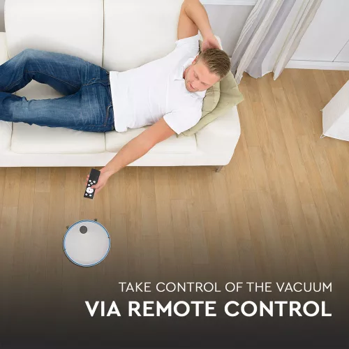 VT-5522 Robotic Vacuum Cleaner With Remote Control-White & Blue
