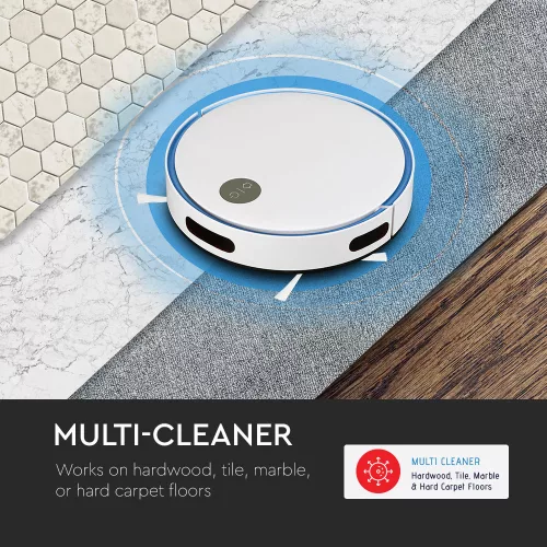 VT-5522 Robotic Vacuum Cleaner With Remote Control-White & Blue