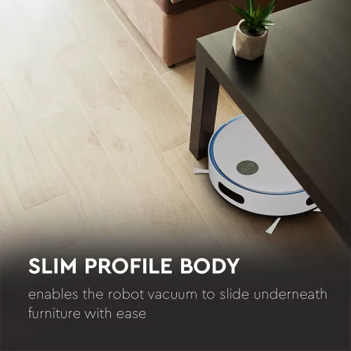 VT-5522 Robotic Vacuum Cleaner With Remote Control-White & Blue