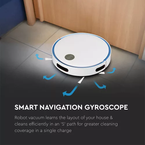 VT-5522 Robotic Vacuum Cleaner With Remote Control-White & Blue