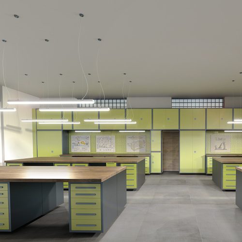 RENDL G13671 TRIDENT Industrial Linear Led Lamp for Ceiling Mounting or Suspension, 4000K, IP65, 60 W, 230V