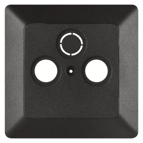 TV+R+SAT Connection socket cover, anthracite