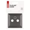 TV+R+SAT Connection socket cover, anthracite