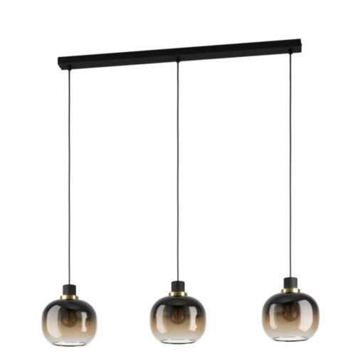 EGLO, 99615, OILELLA, pendant light, E27, 3X40W, IP20, black-brown-transparent
