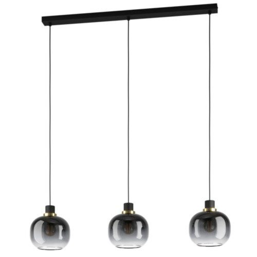 EGLO, 99617, OILELLA, pendant, E27, 3X40W, IP20, black-gray-transparent