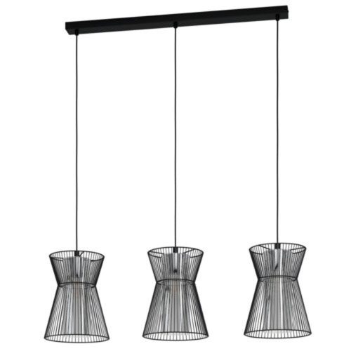 EGLO, 99634, MASETA, pendant, E27, 3X40W, IP20, black-transparent