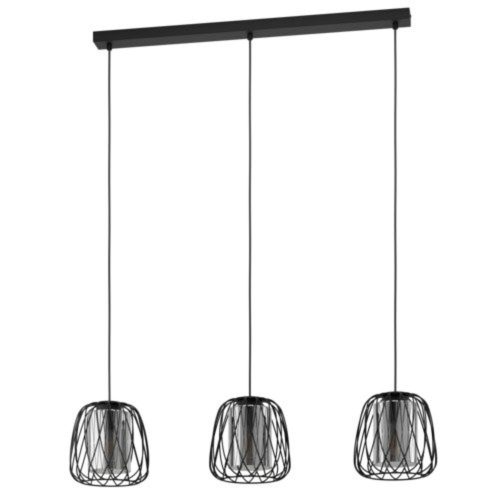 EGLO, 99706, FLORESTA, pendant, E27, 3X40W, IP20, black-transparent