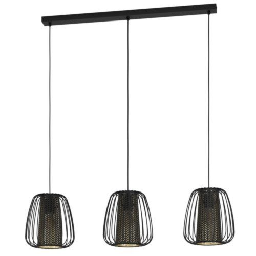 EGLO, 99662, CURASAO, pendant, E27, 3X40W, IP20, black, gold