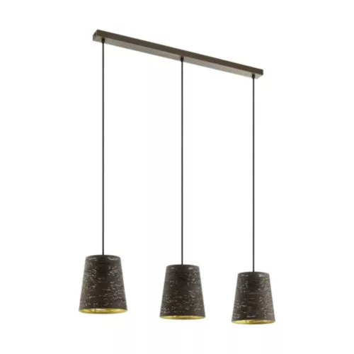 EGLO, 99438, SEGEZIA, pendant light, E27, 3X40W, IP20, mocha, gold