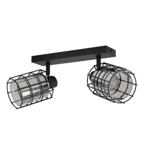 EGLO, 99712, CONSACA, spot lamp, E27, 2X40W, IP20, black-transparent
