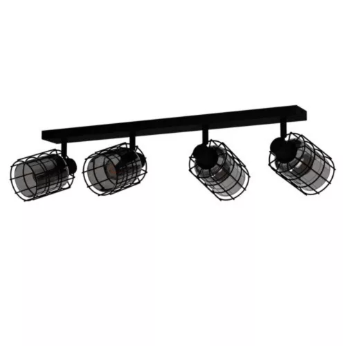 EGLO, 99713, CONSACA, spot light, E27, 4X40W, IP20, black-transparent