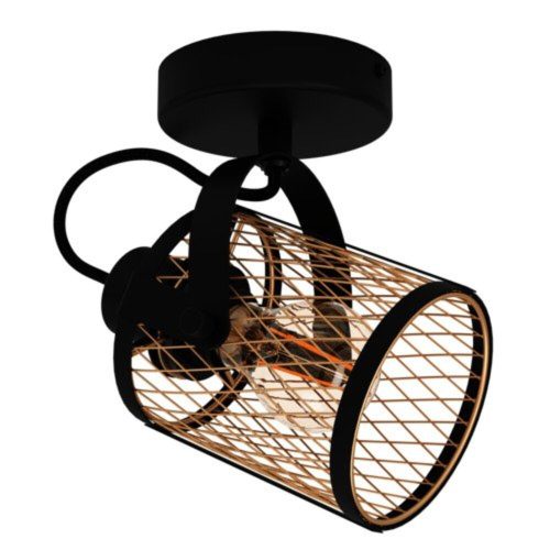 EGLO, 43531, DELLOW, spot lamp, E27, 1X40W, IP20, black, copper